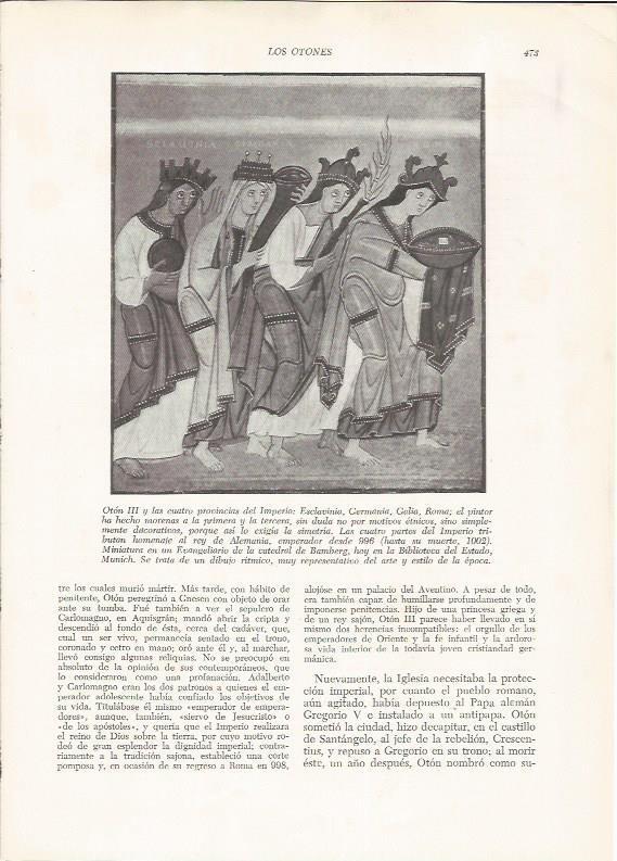 LAMINA HISTORIA 26317: Oton II y las cuatro provincias del Imperio
