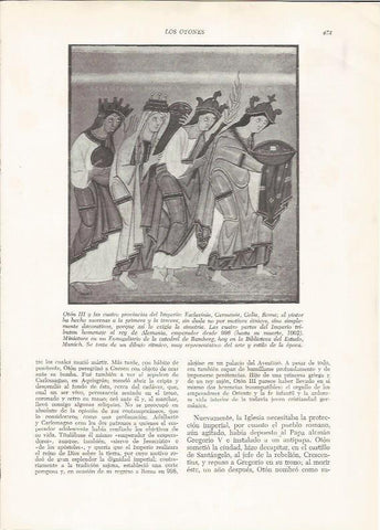LAMINA HISTORIA 26317: Oton II y las cuatro provincias del Imperio