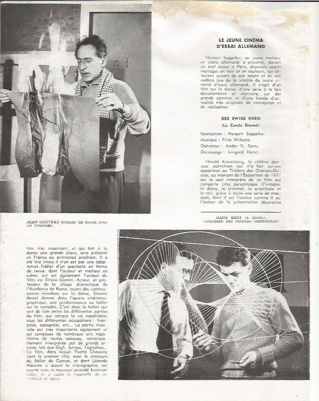 LAMINA 26345: Jean Cocteau y Hans Erni