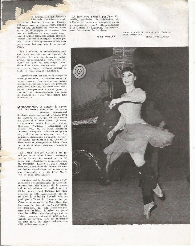 LAMINA 26339: Leslie Caron en LA Belle Bois Dormant