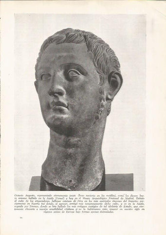 LAMINA HISTORIA 26249: Busto de Octavio Augusto