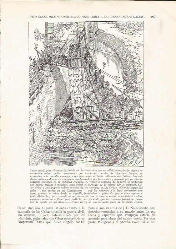 LAMINA HISTORIA 26248: Torre movil del ejercito de Roma