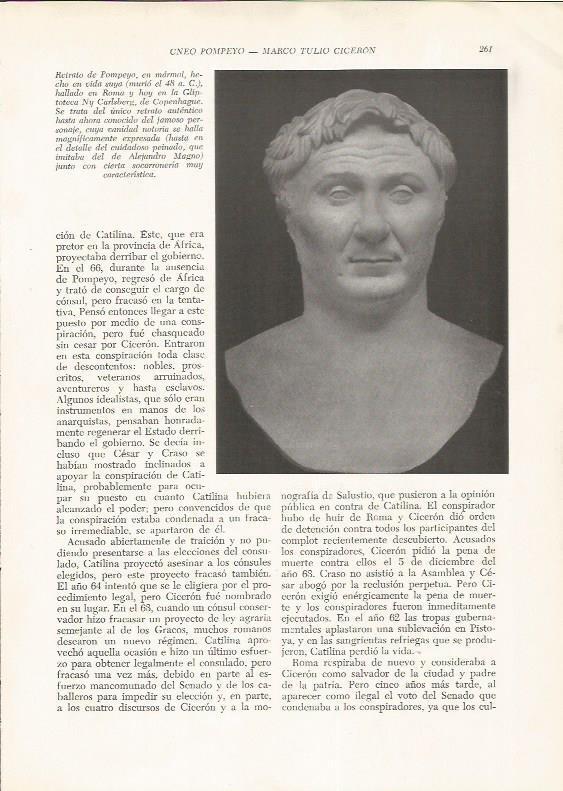 LAMINA HISTORIA 26246: Retrato de Pompeyo
