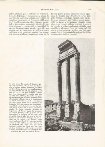 LAMINA HISTORIA 26244: Templo de Castor y Polux en Roma