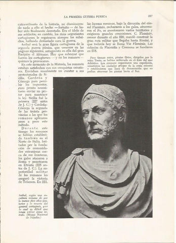 LAMINA HISTORIA 26238: Busto de Anibal
