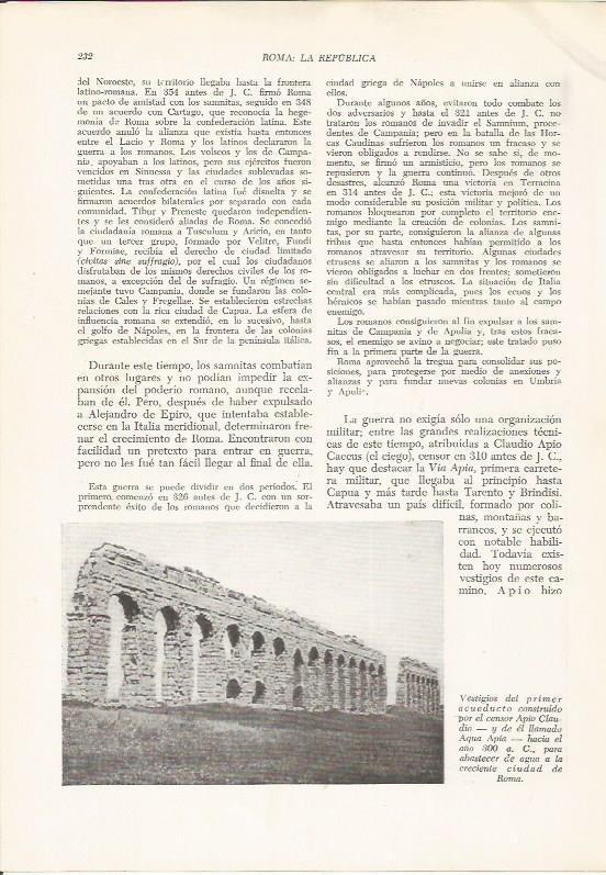 LAMINA HISTORIA 26235: Acueducto de Apio Claudio