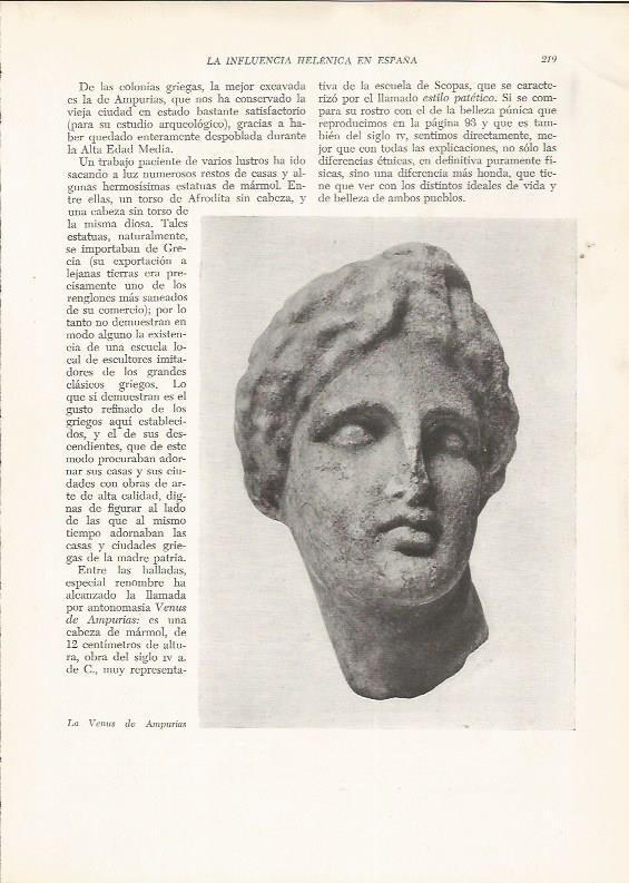 LAMINA HISTORIA 26229: La Venus de Empuries