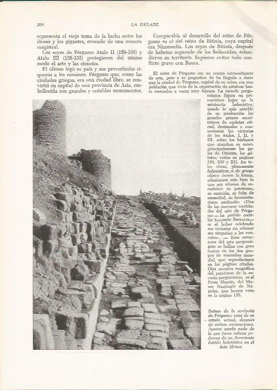 LAMINA HISTORIA 26224: Ruinas de la acropolis de Pergamo