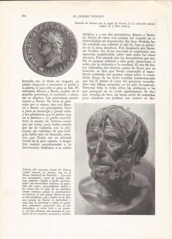 LAMINA HISTORIA 26255: Busto de Seneca