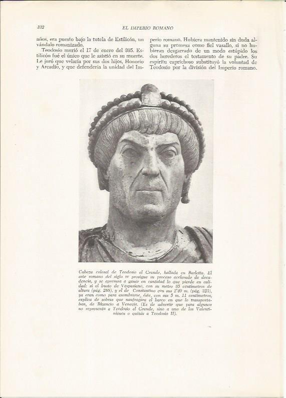 LAMINA HISTORIA 26277: Busto de Teodosio el Grande