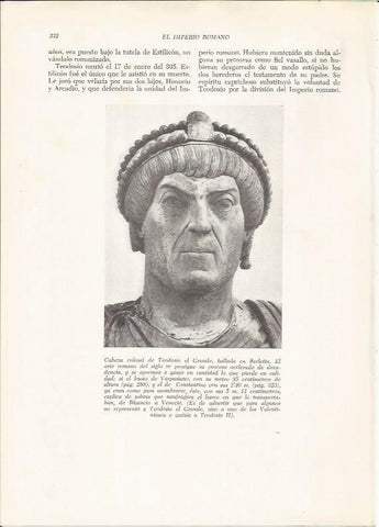LAMINA HISTORIA 26277: Busto de Teodosio el Grande