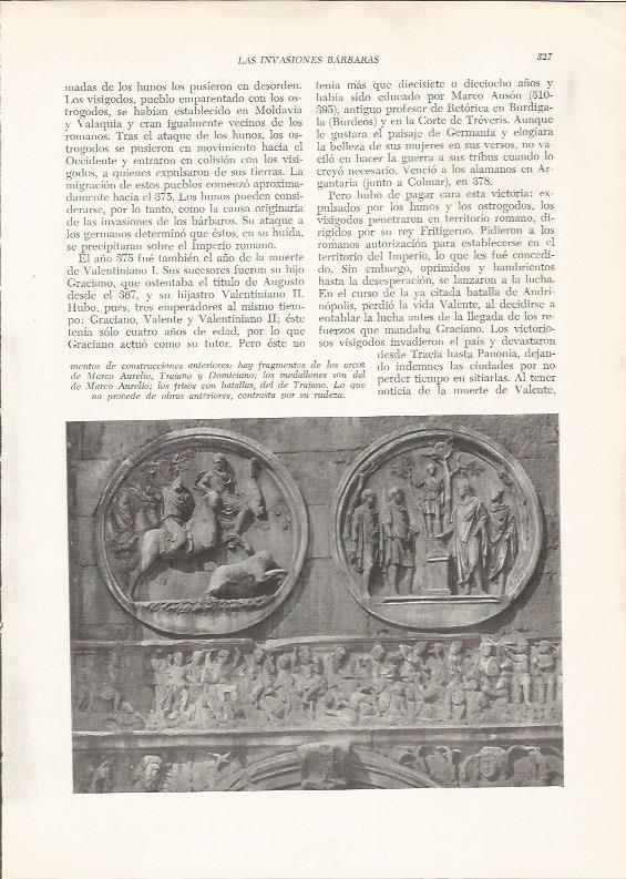 LAMINA HISTORIA 26275: Medallones del Arco de Marco Aurelio