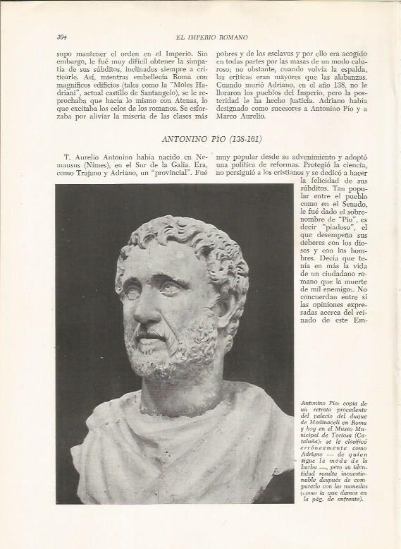 LAMINA HISTORIA 26264: Busto de Antonino Pio