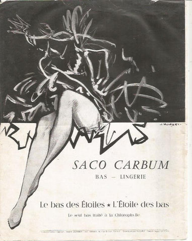 LAMINA 26351: Publicidad de Saco Carbum