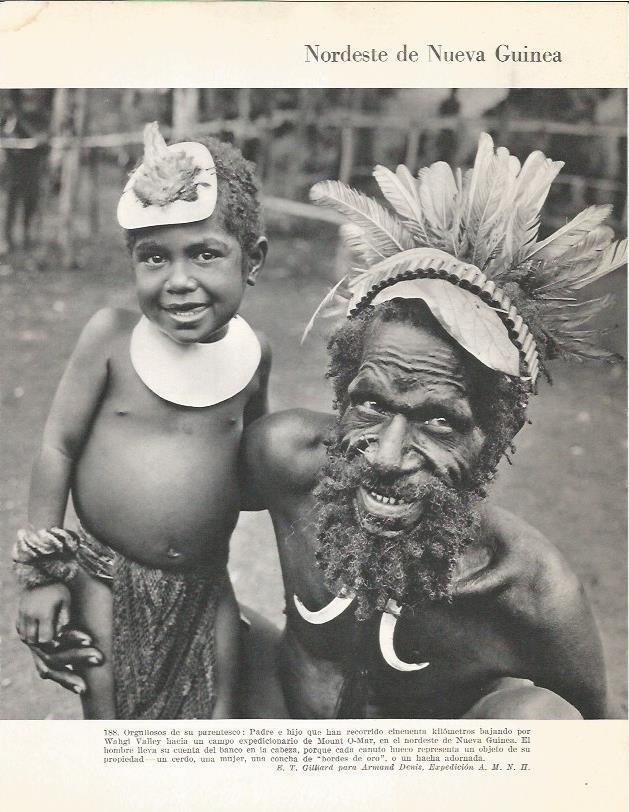 LAMINA 26417: Hombre y niño de Nueva Guinea
