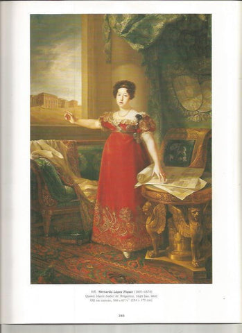 LAMINA PRADO 26050: La reina Isabel de Braganza, por Bernardo Lopez