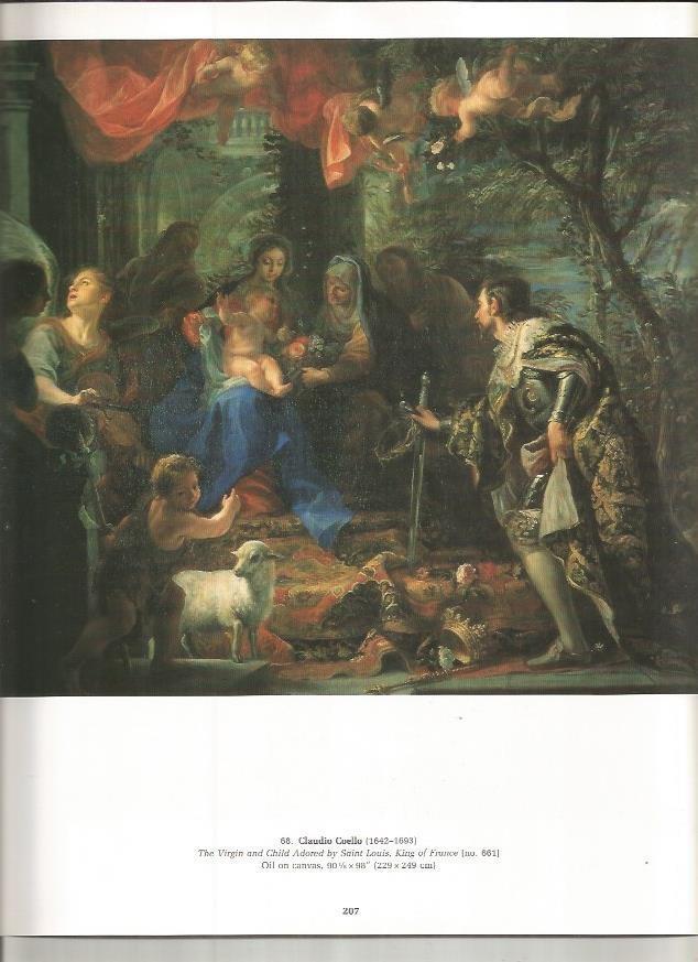 LAMINA PRADO 26032: La Virgen y el Niño adorados por San Luis, por C. Coello