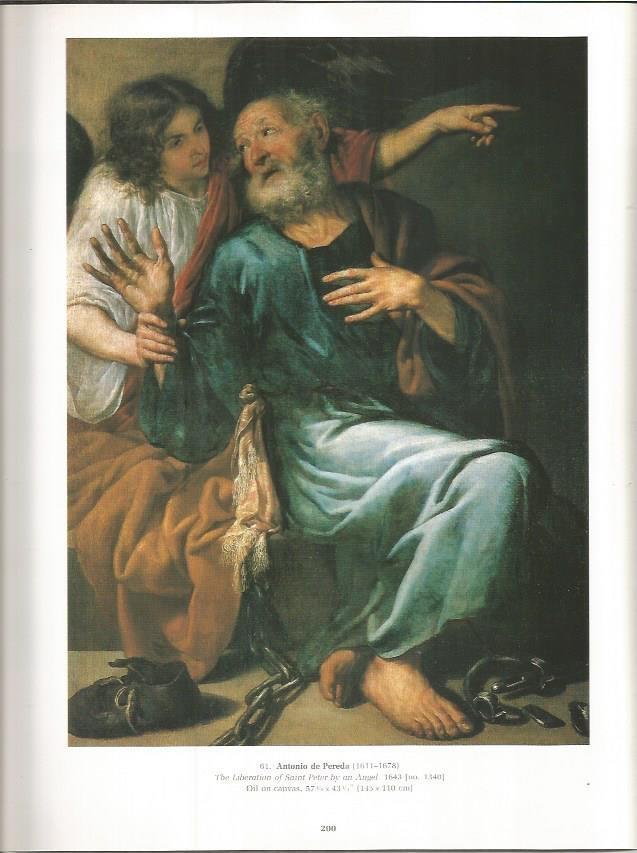 LAMINA PRADO 26028: La liberacion de San Pedro por un angel, por Antonio de Pereda