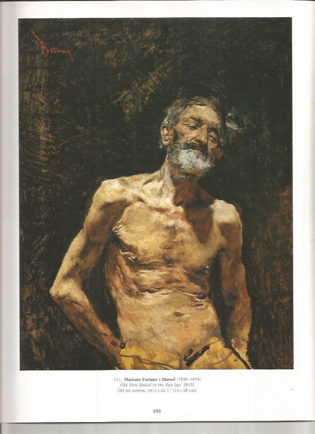 LAMINA PRADO 26056: Viejo desnudo al sol, por M. Fortuny