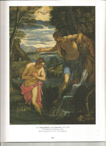 LAMINA PRADO 26080: El bautismo de Cristo, por Tintoretto