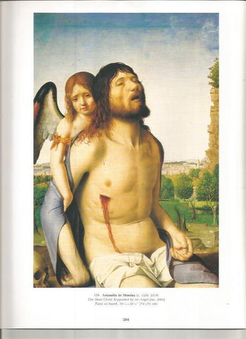 LAMINA PRADO 26068: Cristo muerto cogido por un angel, por Antonello de Messina