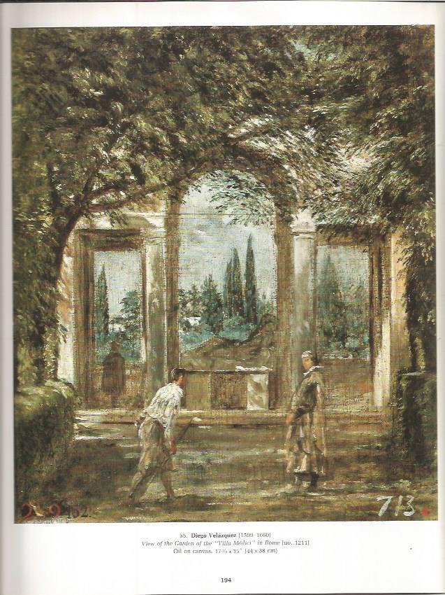 LAMINA PRADO 26025: Vista del jardin de la Villa Medicis en Roma, por Velazquez
