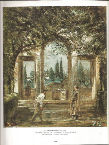 LAMINA PRADO 26025: Vista del jardin de la Villa Medicis en Roma, por Velazquez