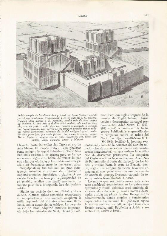 LAMINA HISTORIA 26180: Reconstruccion ideal del templo de Anu en Asur