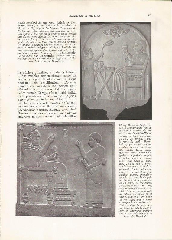 LAMINA HISTORIA 26175: Estela sepulcral de una reina de Senchirli-Chamal