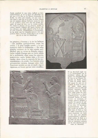 LAMINA HISTORIA 26175: Estela sepulcral de una reina de Senchirli-Chamal