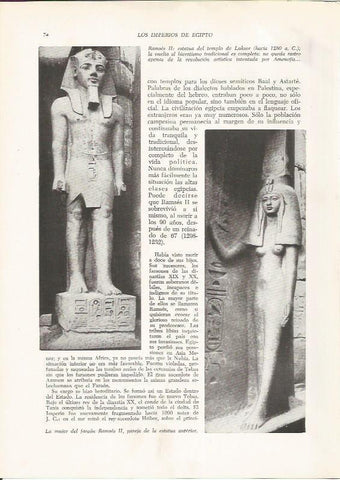 LAMINA HISTORIA 26166: Ramses II y su mujer