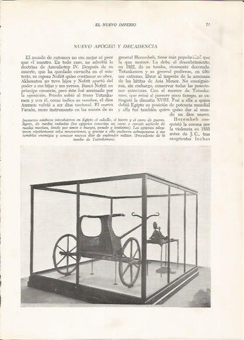 LAMINA HISTORIA 26165: Carro de guerra ligero de Egipto