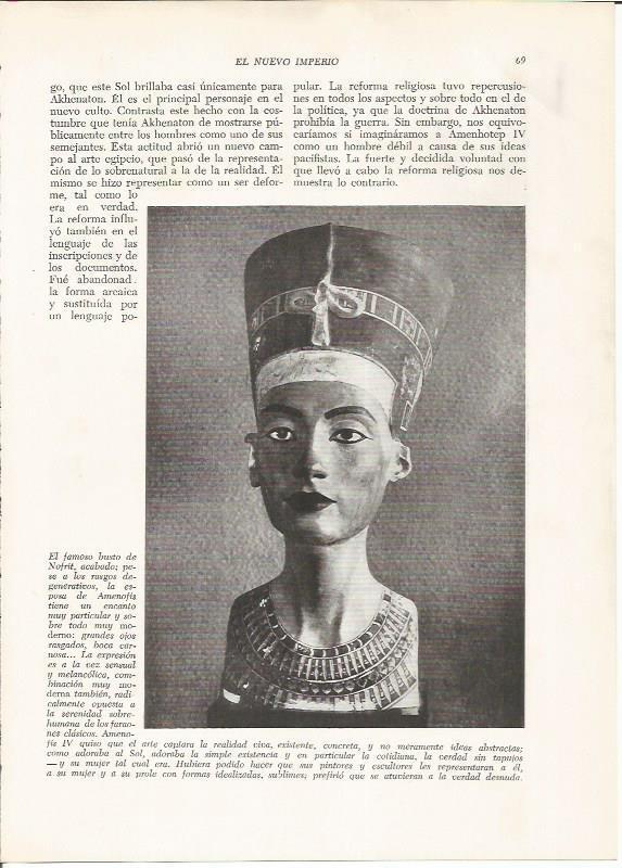 LAMINA HISTORIA 26164: Busto de Nefertiti