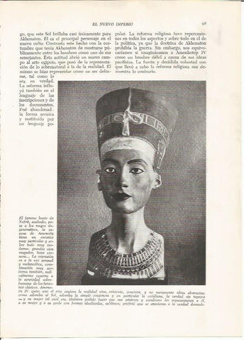 LAMINA HISTORIA 26164: Busto de Nefertiti