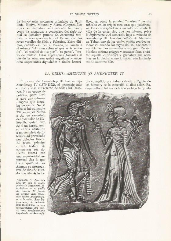 LAMINA HISTORIA 26162: Amenofis y Nefertiti
