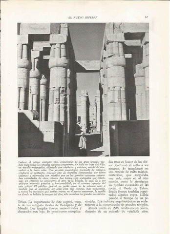 LAMINA HISTORIA 26159: Columnas del templo de Luxor