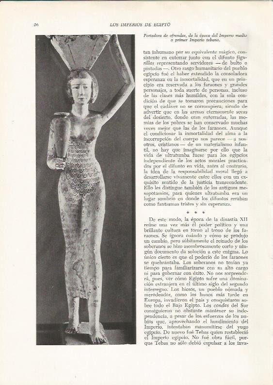 LAMINA HISTORIA 26156: Portadora de ofrenda de Egipto