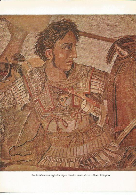 LAMINA HISTORIA 26218: Mosaico con la imagen de Alejandro Magno