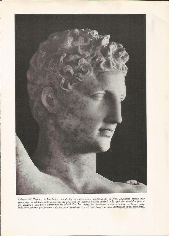 LAMINA HISTORIA 26214: Cabeza del Hermes de Praxiteles