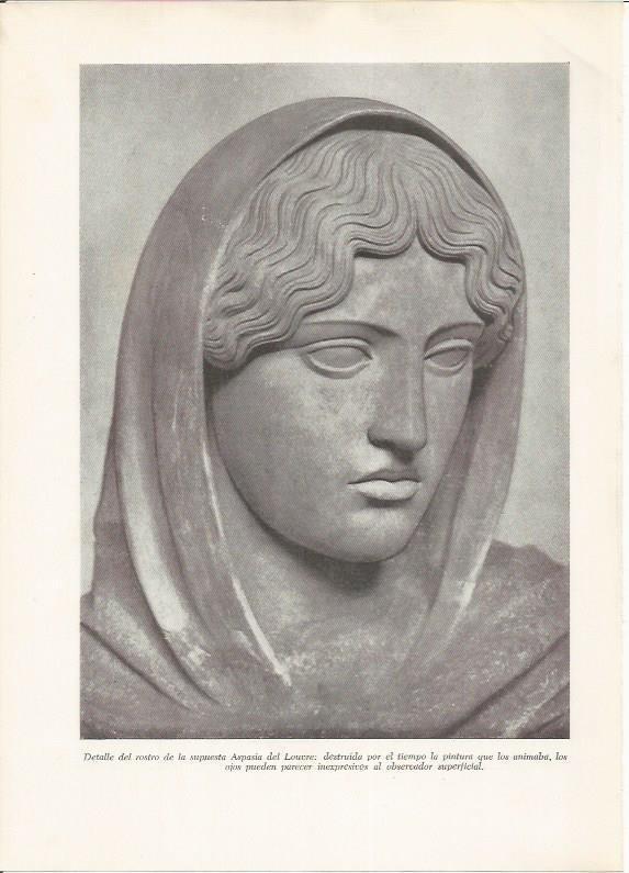 LAMINA HISTORIA 26213: Detalle de la Aspasia del Louvre
