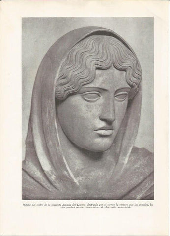 LAMINA HISTORIA 26213: Detalle de la Aspasia del Louvre