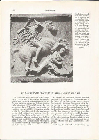 LAMINA HISTORIA 26207: Relieve de una tumba de Atenas