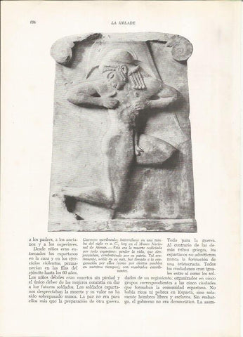 LAMINA HISTORIA 26205: Guerrero moribundo, Grecia