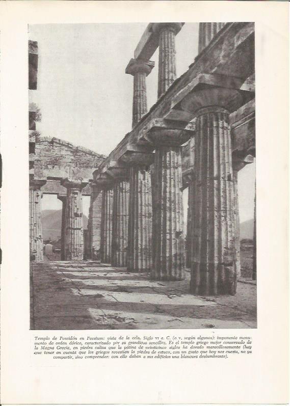 LAMINA HISTORIA 26203: Templo de Poseidon en Paestum