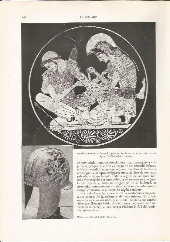 LAMINA HISTORIA 26200: Aquiles curando a Patroclo