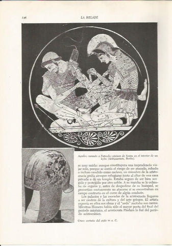 LAMINA HISTORIA 26200: Aquiles curando a Patroclo