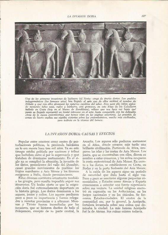 LAMINA HISTORIA 26196: Jinetes dorios 