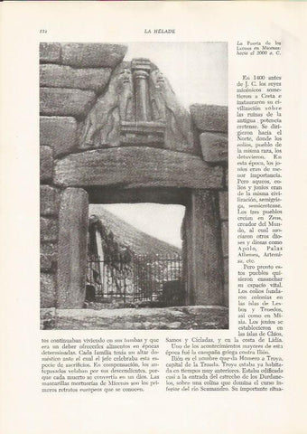LAMINA HISTORIA 26194: Puerta de los Leones de Micenas