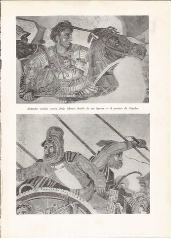 LAMINA HISTORIA 26191: Fresco con la imagen de Alejandro Magno