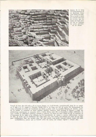 LAMINA HISTORIA 26188: Ruinas de la torre de Nabucodonosor en Babilonia